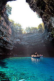 The lake and the cave of Melissani